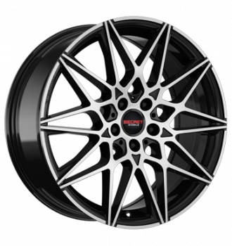 Secret Wheels, SW2, 8x19 ET45 5x112 66,7, black polish
